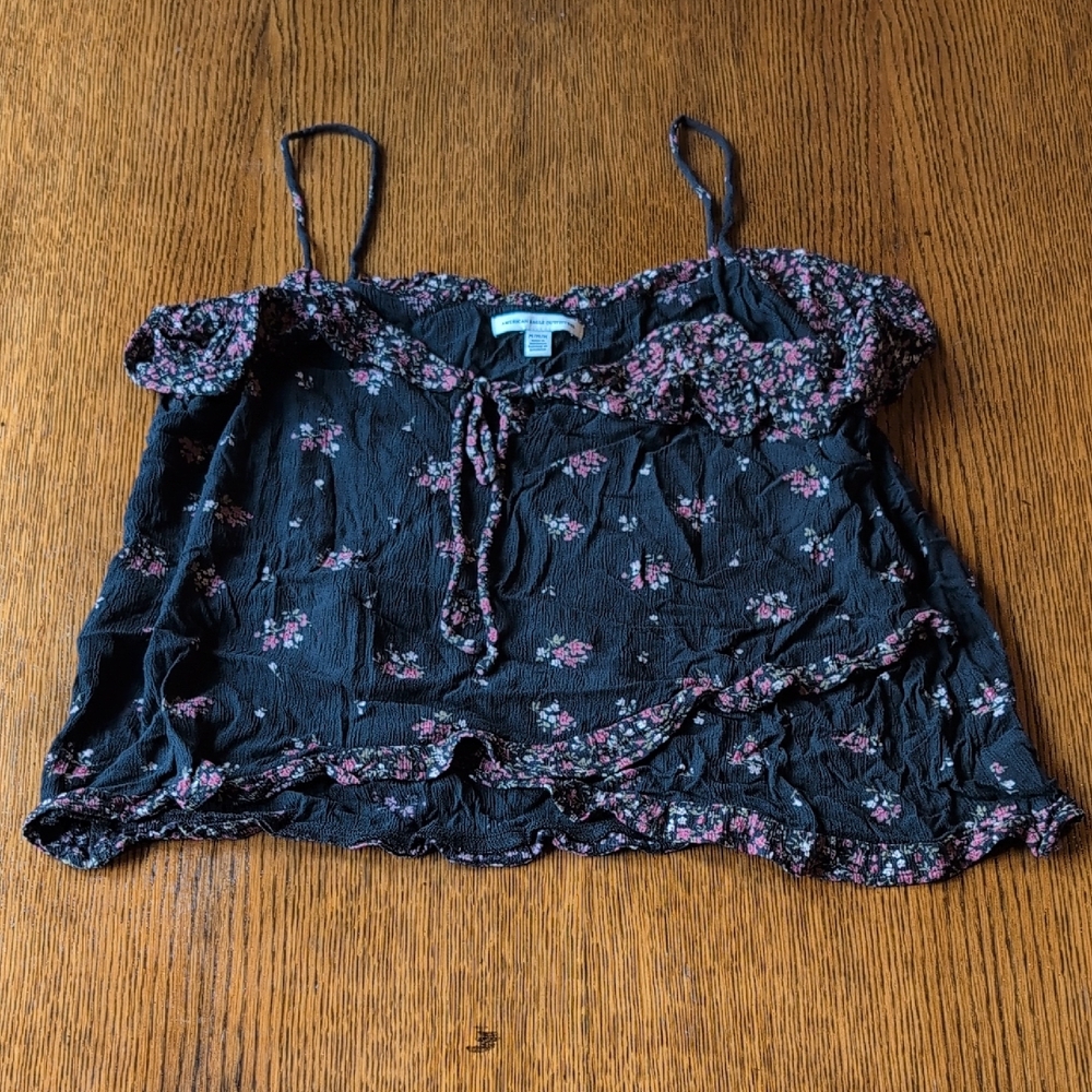 American Eagle Outfitters Black Floral Camisole